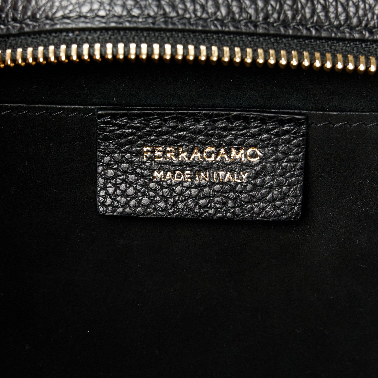 Salvatore Ferragamo Hammered Calfskin Small Firenze East West Tote Bag Black 6 of 13