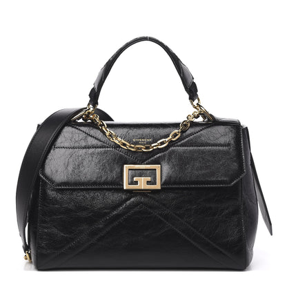 Givenchy Creased Patent Calfskin Medium ID Flap Black 1 of 9