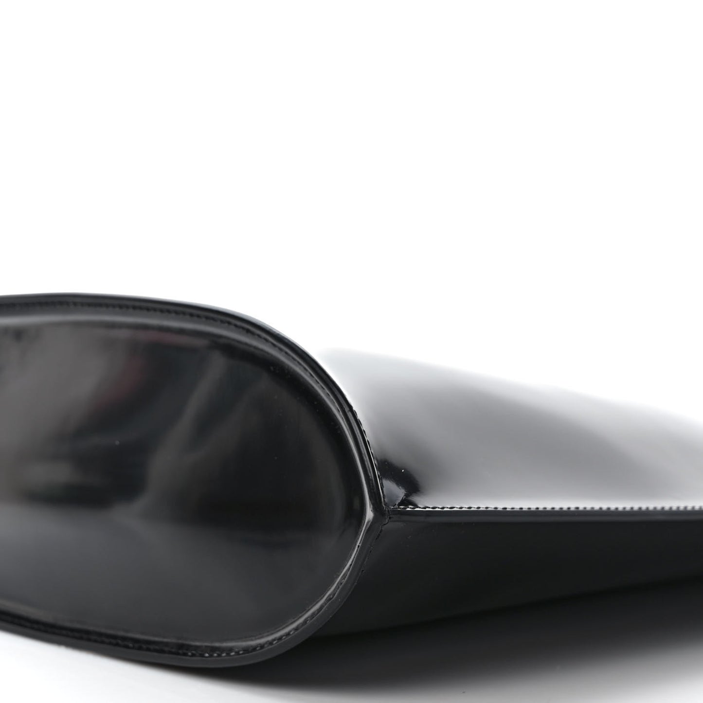 Patent Calfskin Suzanne Rigid Shoulder Bag Black