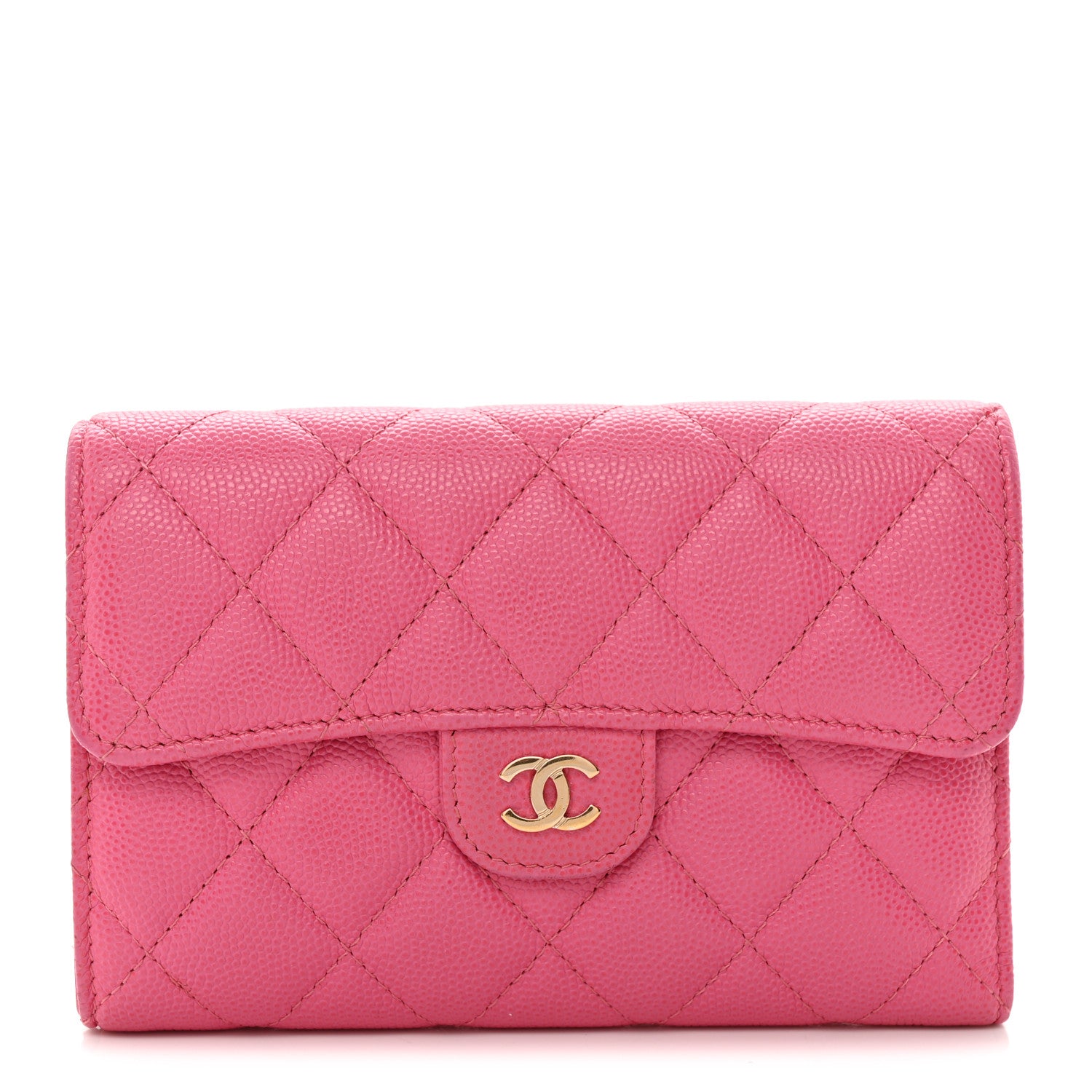 Chanel Caviar Quilted Medium Flap Wallet Pink 1 of 11