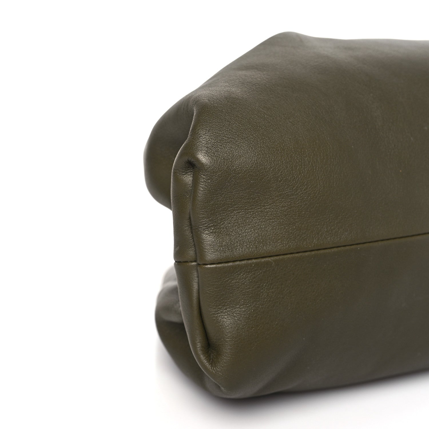 Bottega Veneta Smooth Butter Calf The Pouch Oversized Clutch Kaki Fondent 7 of 9
