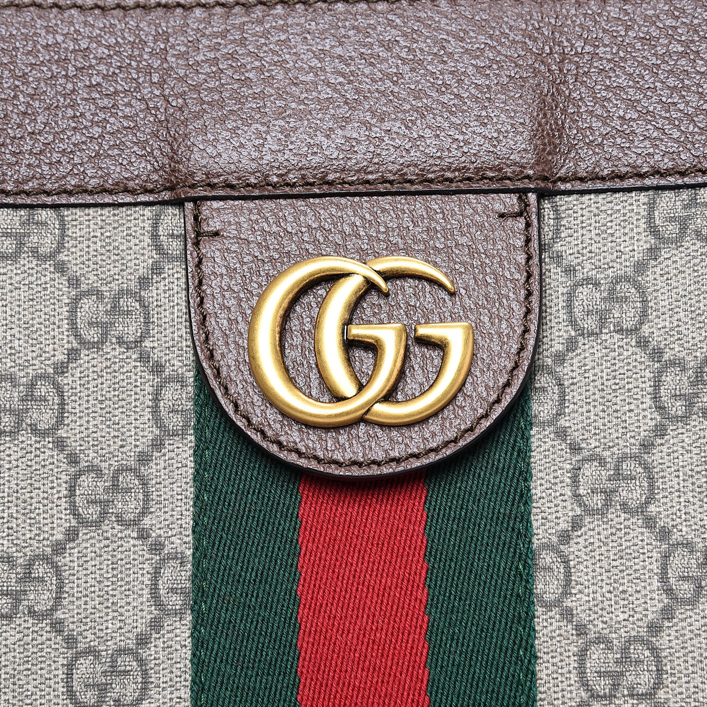 X DISNEY GG Supreme Monogram Web Three Little Pigs Large Ophidia Tote Beige New Acero