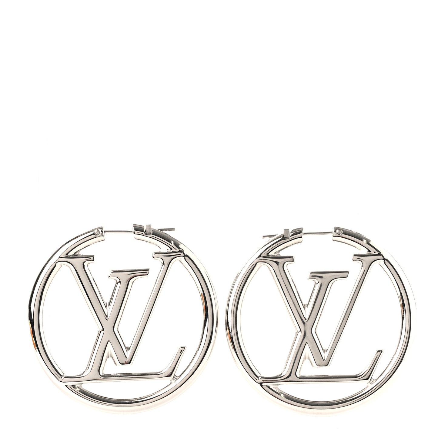 Palladium Louise Hoop Earrings Silver