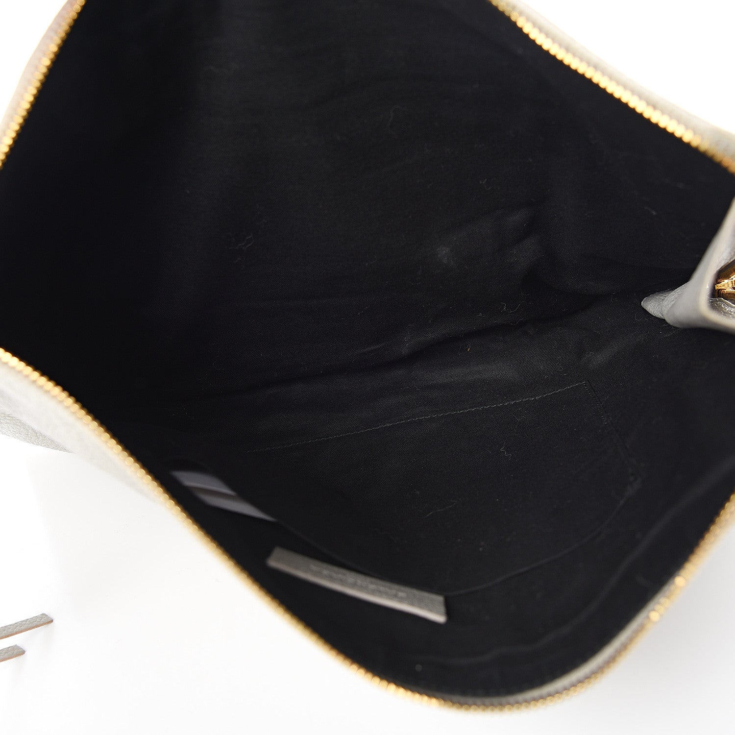 Balenciaga Chevre Gold Metallic Edge Hardware Pouch Gris Glace 4 of 9