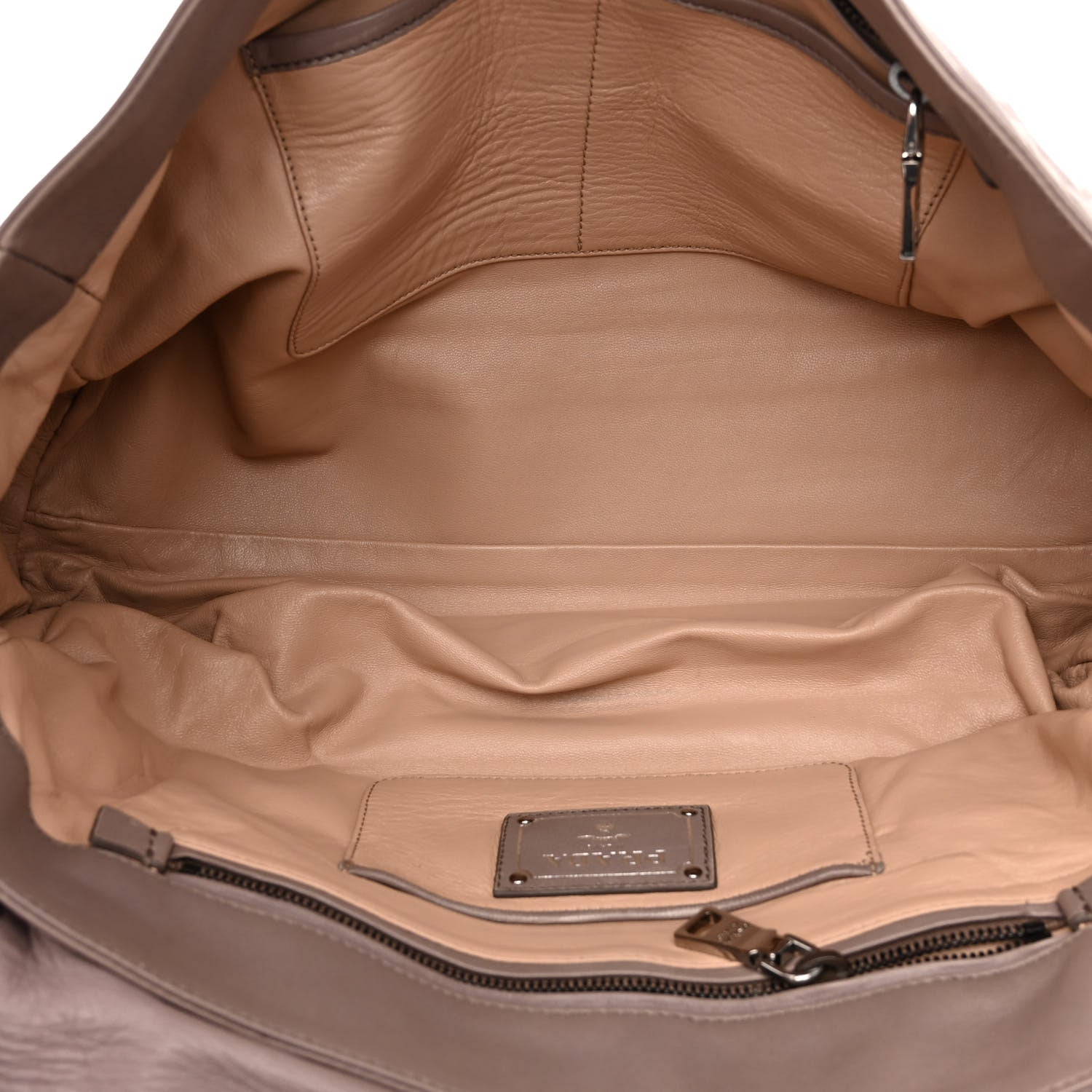 Prada Royal Calf Easy Foldover Pushlock Chain Satchel Argilla 5 of 9