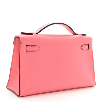 Hermes Swift Kelly Pochette Clutch Rose Azalee 3 of 14