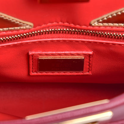 Fendi Nappa Monster Eyes Mini Peekaboo Iconic Satchel Amarena Fiamma 8 of 9