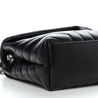 Saint Laurent Calfskin Y Quilted Monogram Small Loulou Chain Satchel Black 5 of 10