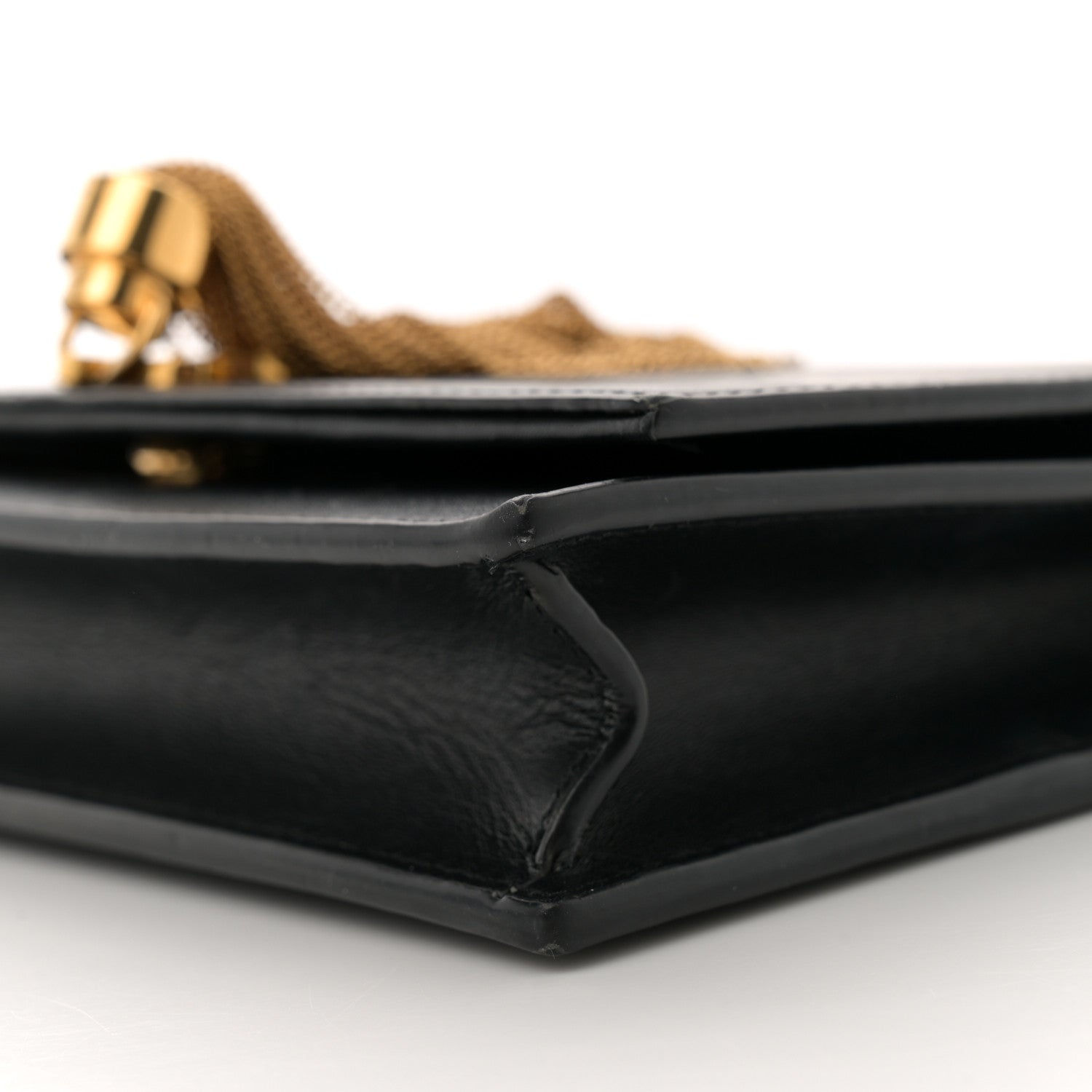 Saint Laurent Smooth Calfskin Classic Monogram Kate Tassel Chain Wallet Black 10 of 11