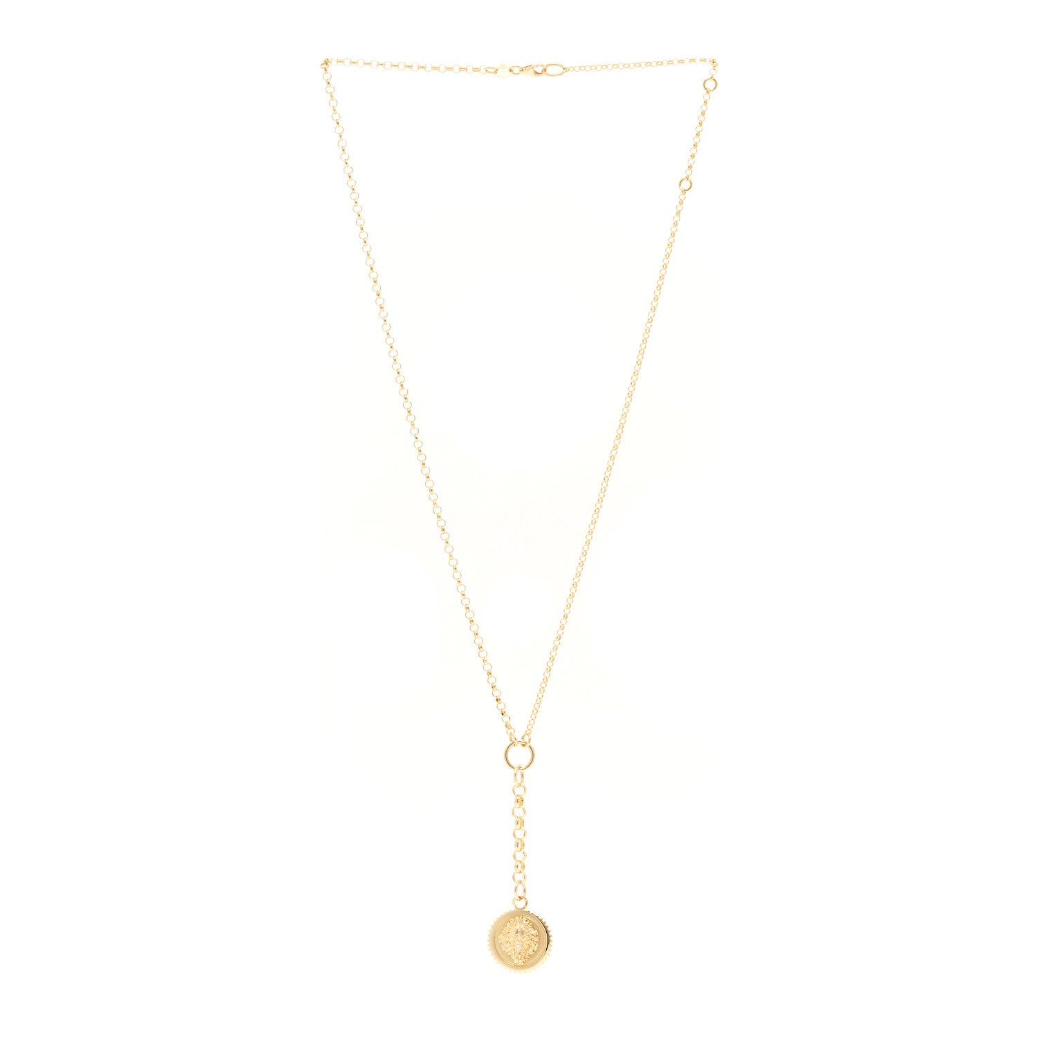 Foundrae 18K Yellow Gold Diamond Small Strength Mixed Belcher Chain Necklace 3 of 5