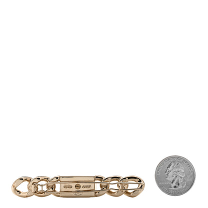Chanel Crystal Chain CC Hair Clip Barrette Gold 2 of 3