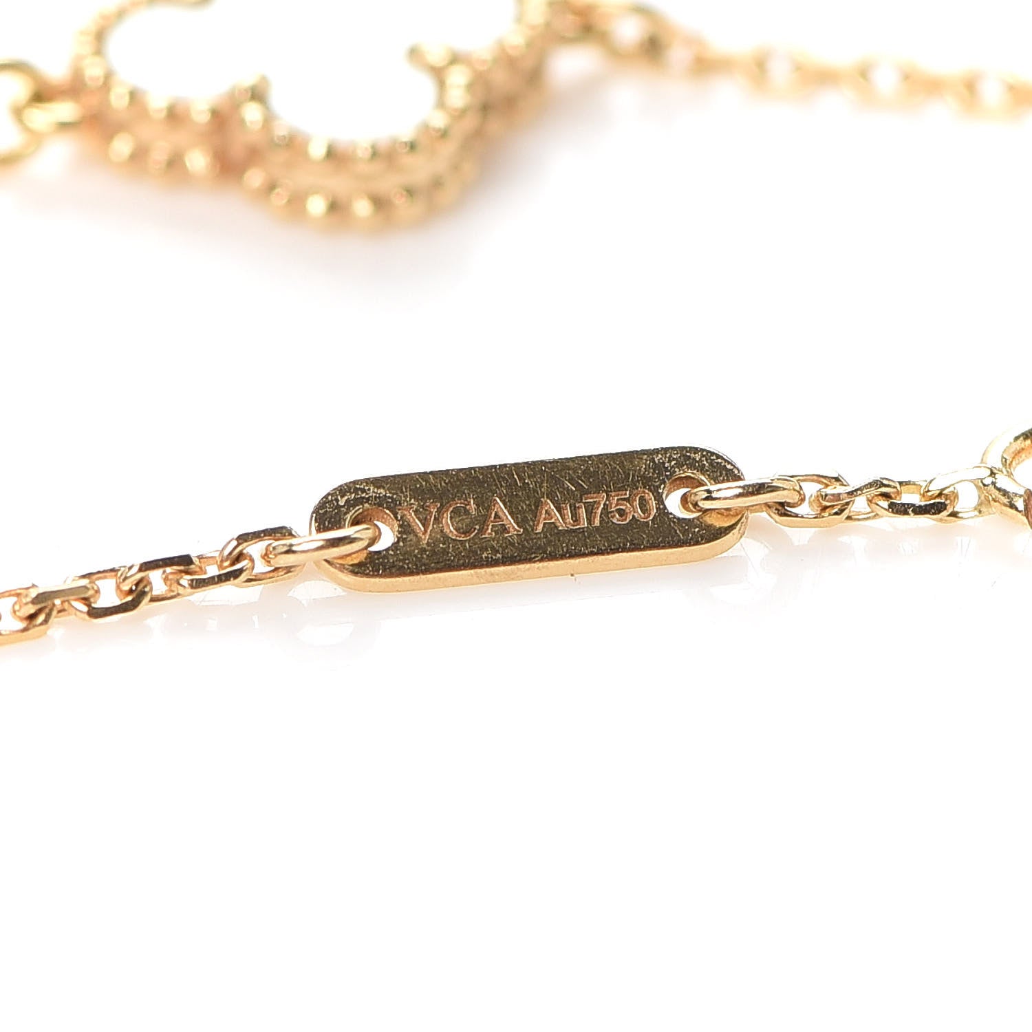 Van Cleef & Arpels 18K Yellow Gold Mother of Pearl Sweet Alhambra Bracelet 6 of 8