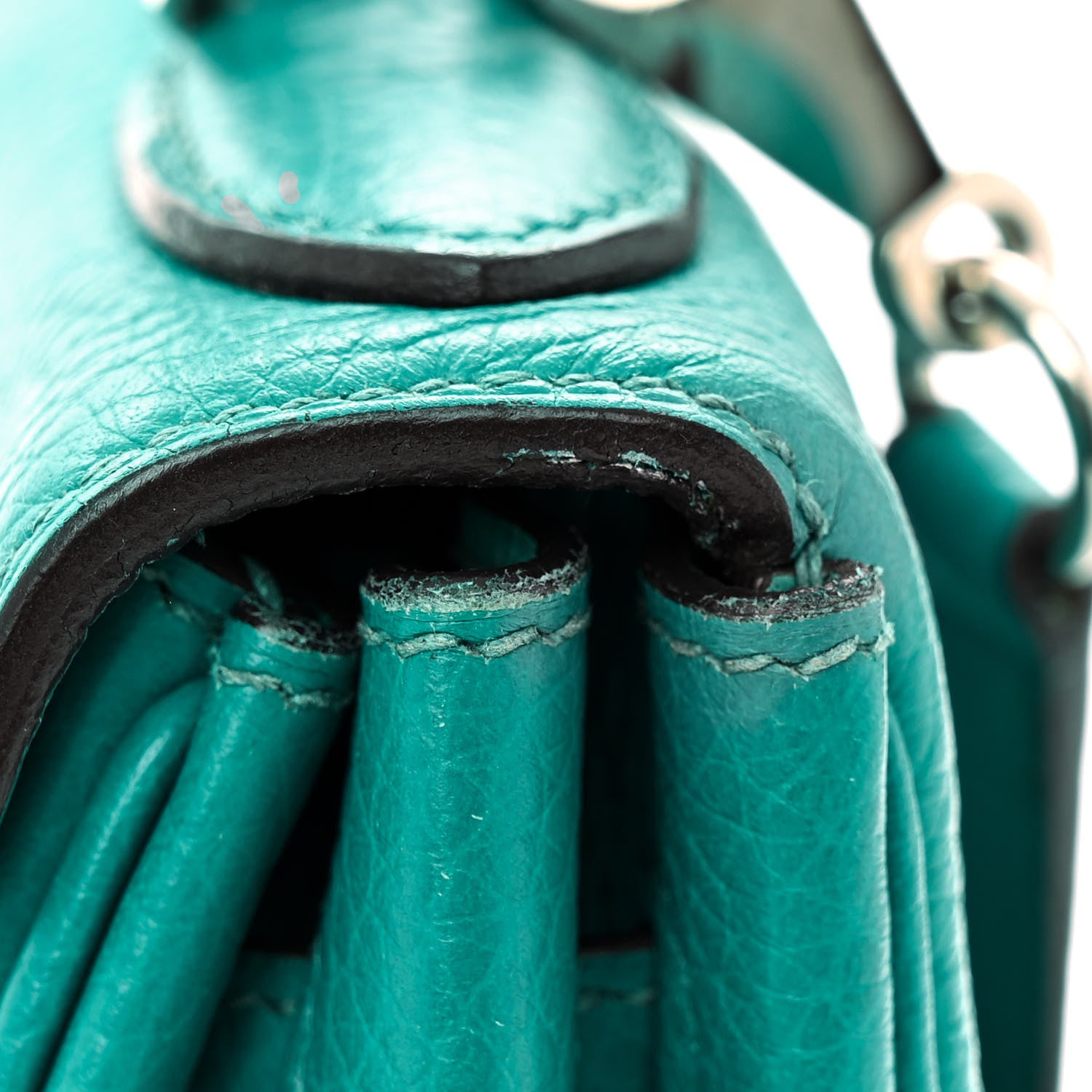 Hermes Taurillon Clemence Kelly Retourne 28 Turquoise 15 of 18