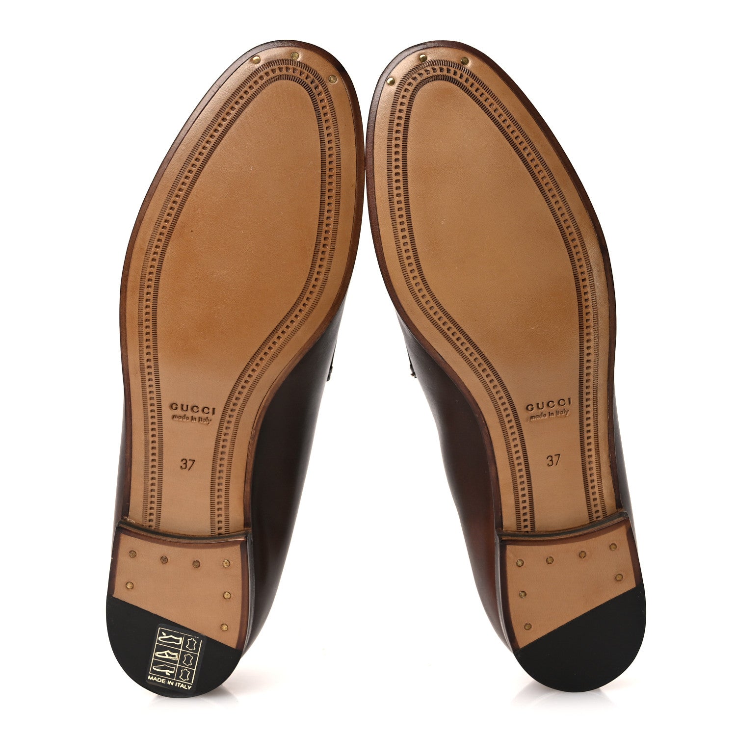 Gucci Calfskin Womens Jordaan Loafers 37 Fondente Brown 7 of 12