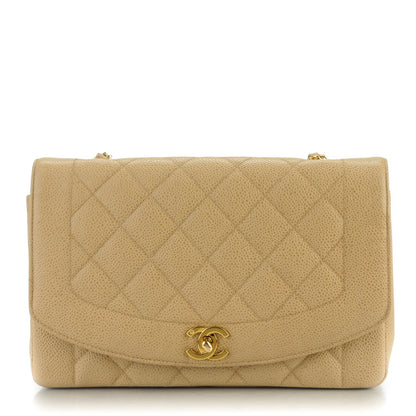 Chanel Caviar Quilted Medium Single Flap Beige 1 of 8