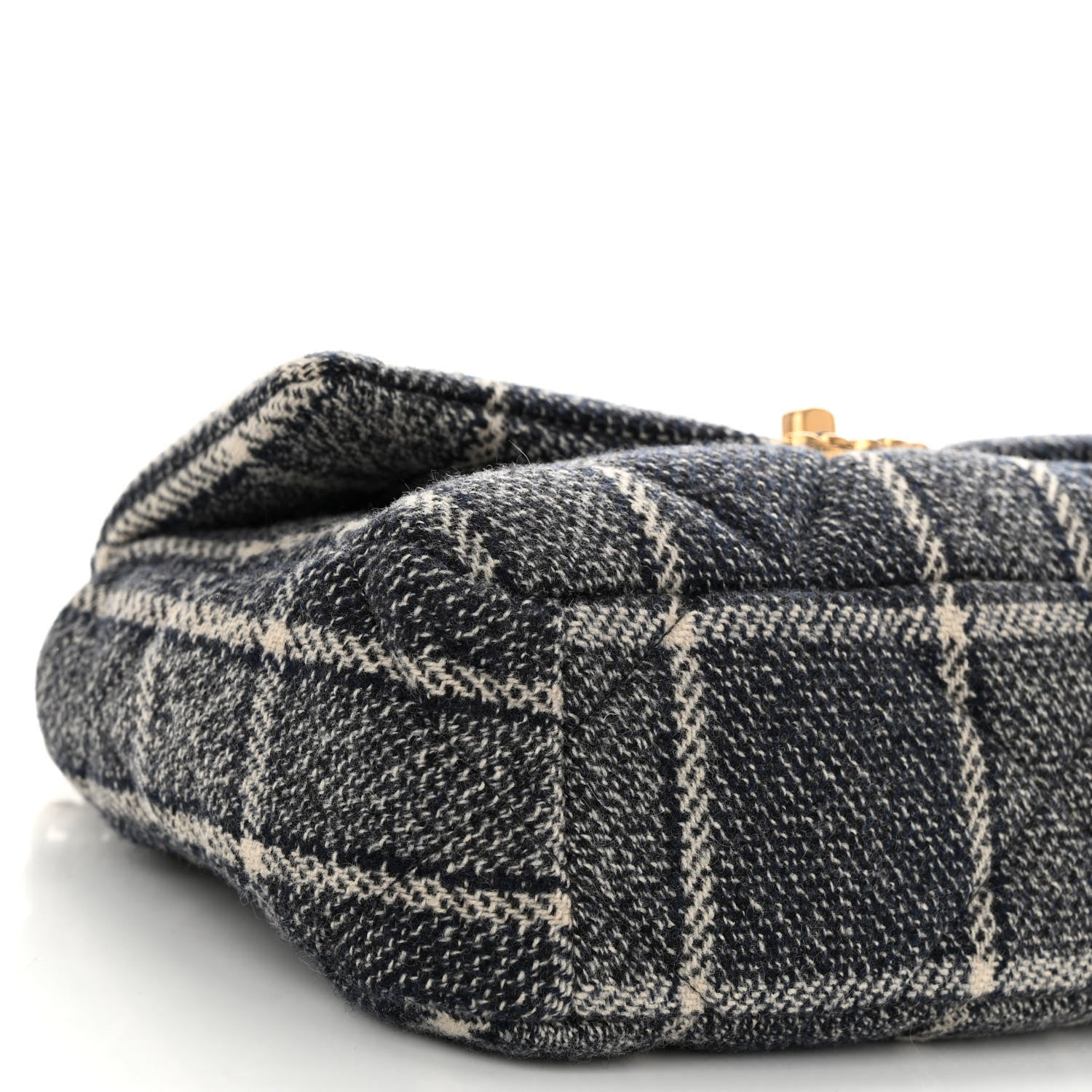 Chanel Tweed Quilted Medium Chanel 19 Flap Grey Navy 9 of 10