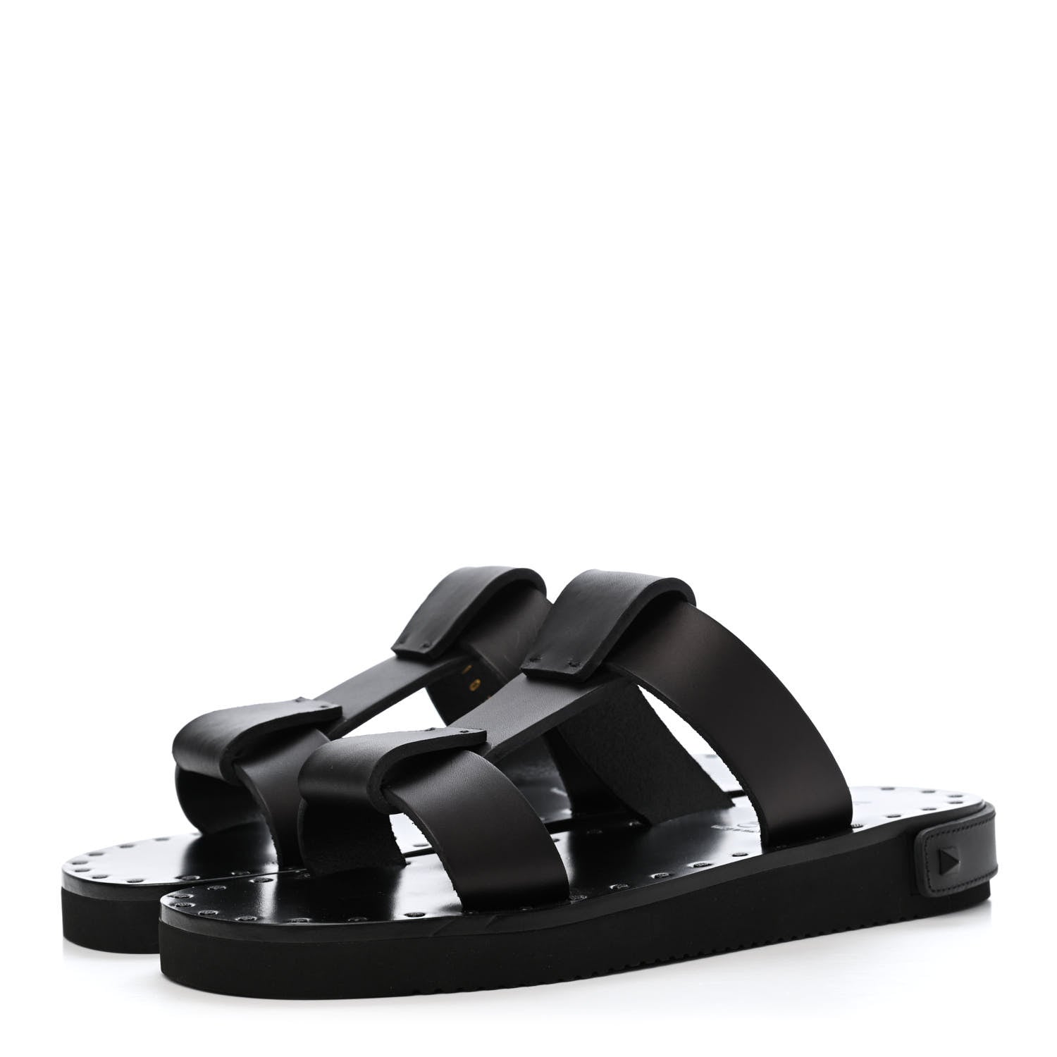 Valentino Garavani Calfskin Slip On 25mm Platform Sandals 37 Black 3 of 13