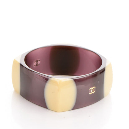 Chanel Resin Gradient CC Bangle Beige Purple 3 of 4