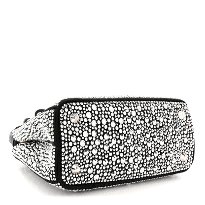 Prada Satin Crystal Mini Galleria Double Zip Tote Metal 4 of 10