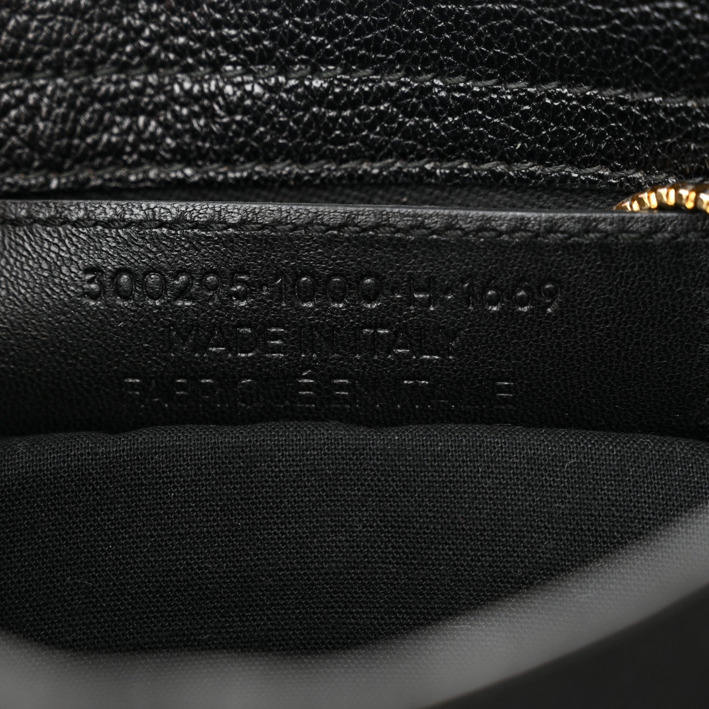Chevre Gold Metallic Edge Hardware Mini City Black