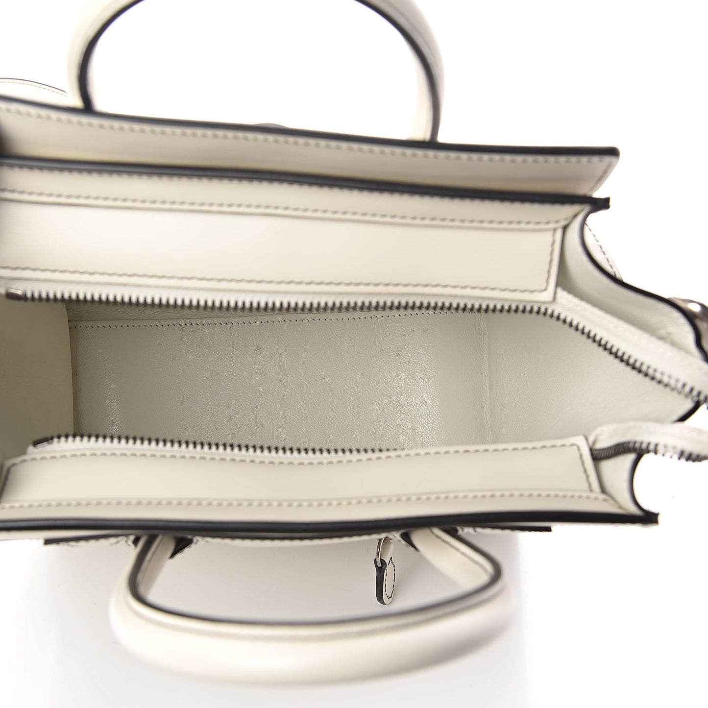 Satin Calfskin Nano Debossed Luggage White