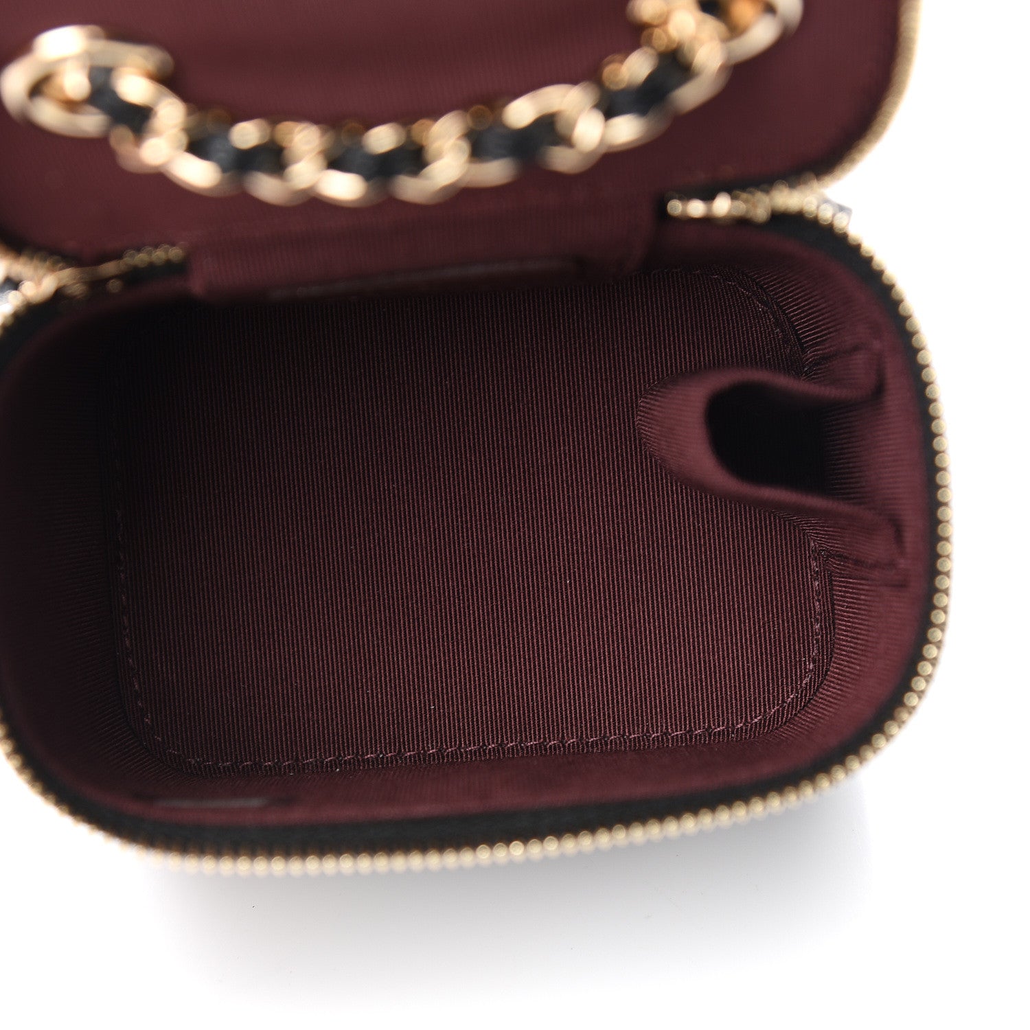 Chanel Caviar Quilted Mini Vanity Case With Chain Black 5 of 10