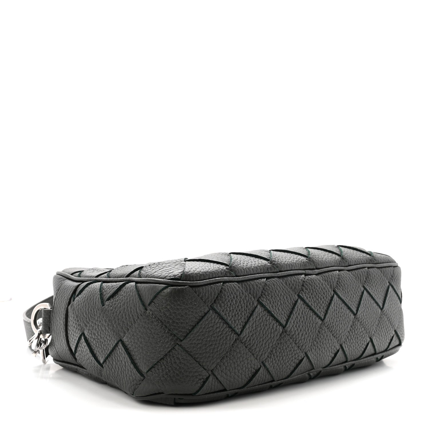 Bottega Veneta Grained Calfskin Intrecciato Medium Camera Bag Dark Green 4 of 9