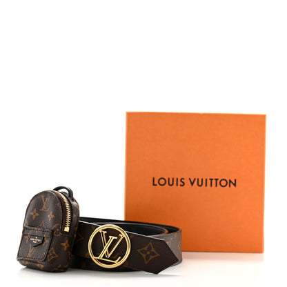 Louis Vuitton Calfskin Monogram 35mm LV Palm Springs Circle Reversible Belt 90 36 Black 8 of 8