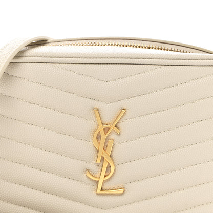 Saint Laurent Grain De Poudre Matelasse Monogram Mini Lou Camera Bag Crema Soft 7 of 9