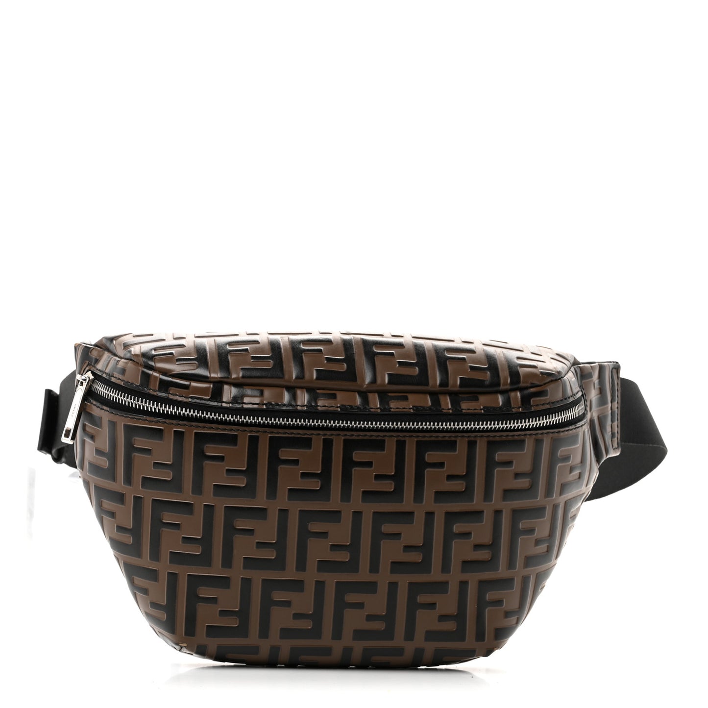 Vitello Century Bi-Color FF 1974 Embossed Belt Bag Maya Black