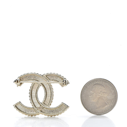 Chanel Pearl Crystal April In Paris CC Brooch Gold 2 of 4