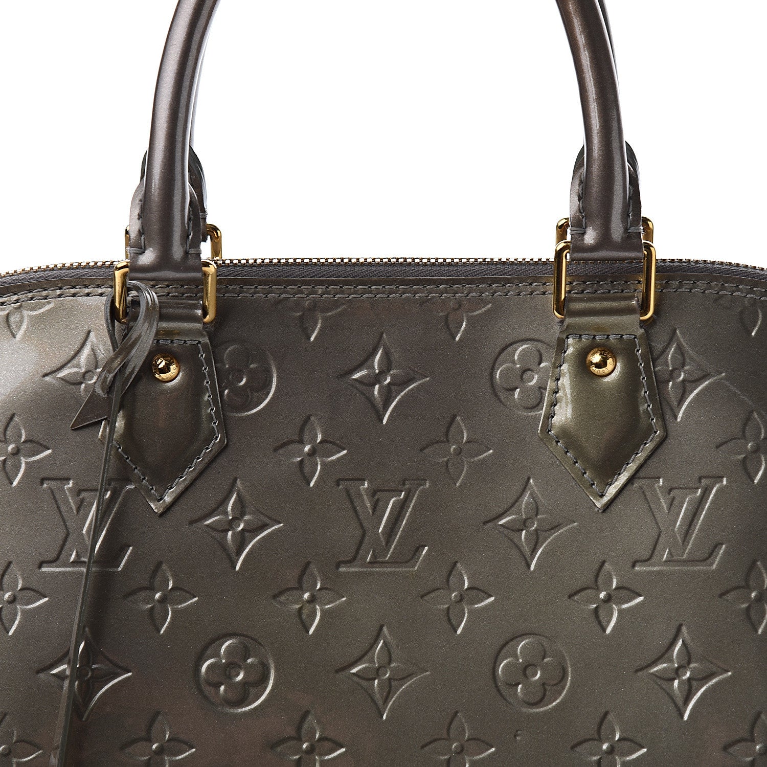 Louis Vuitton Vernis Alma MM Vert Bronze 10 of 10