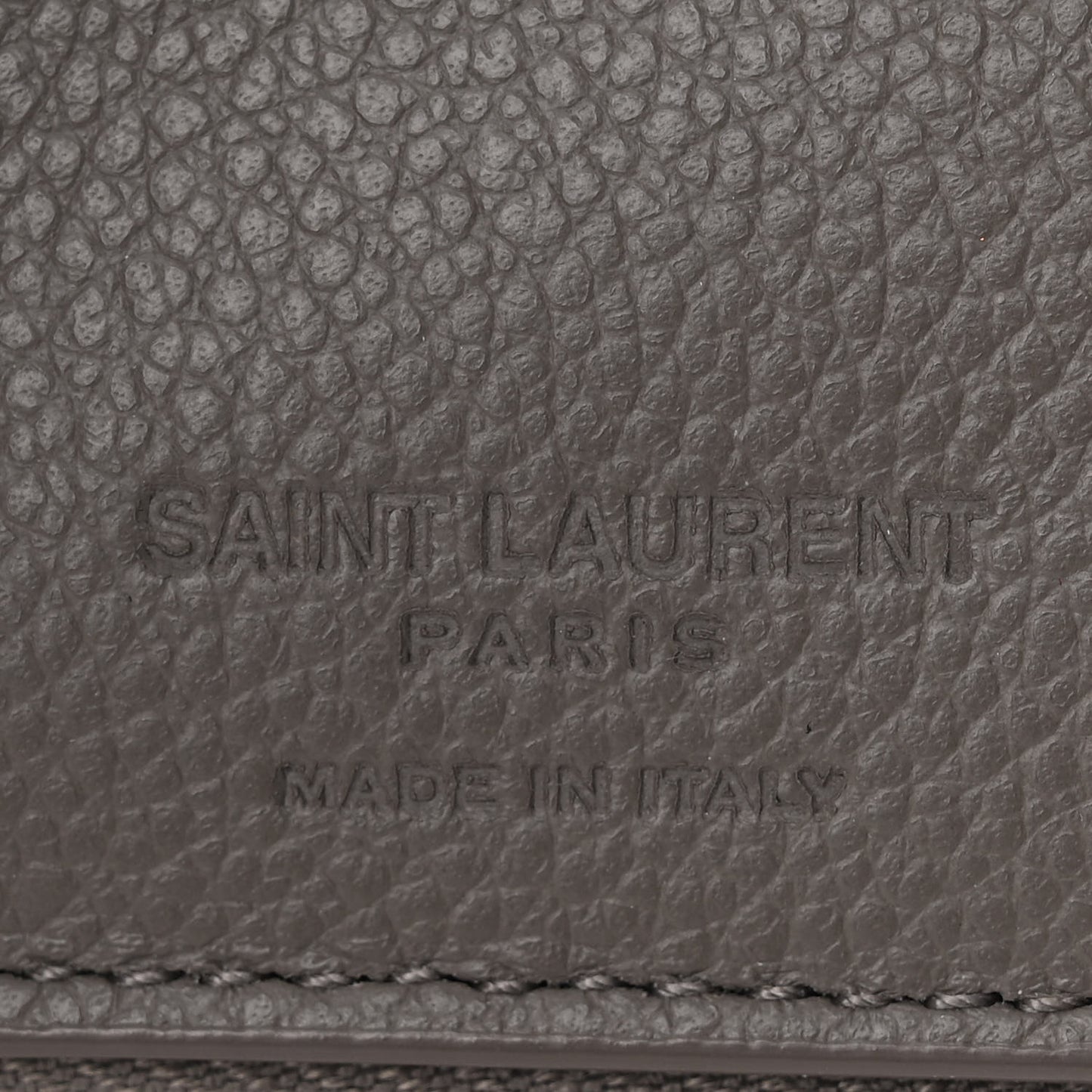 Grained Calfskin Rive Gauche Compact Zip Around Wallet Fog