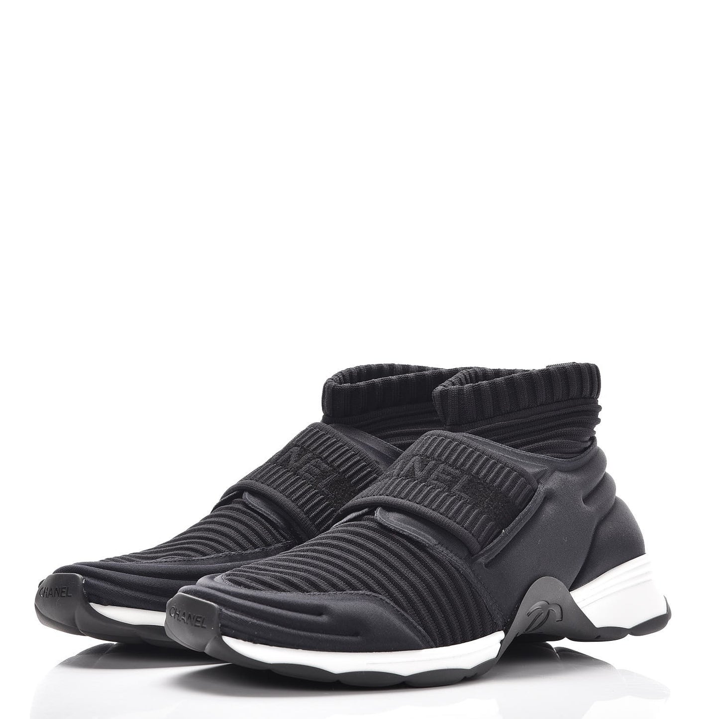 Stretch Fabric CC Sneakers 38.5 Black