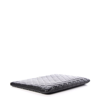 Chanel Caviar Quilted Large Cosmetic Case Black 5 of 11