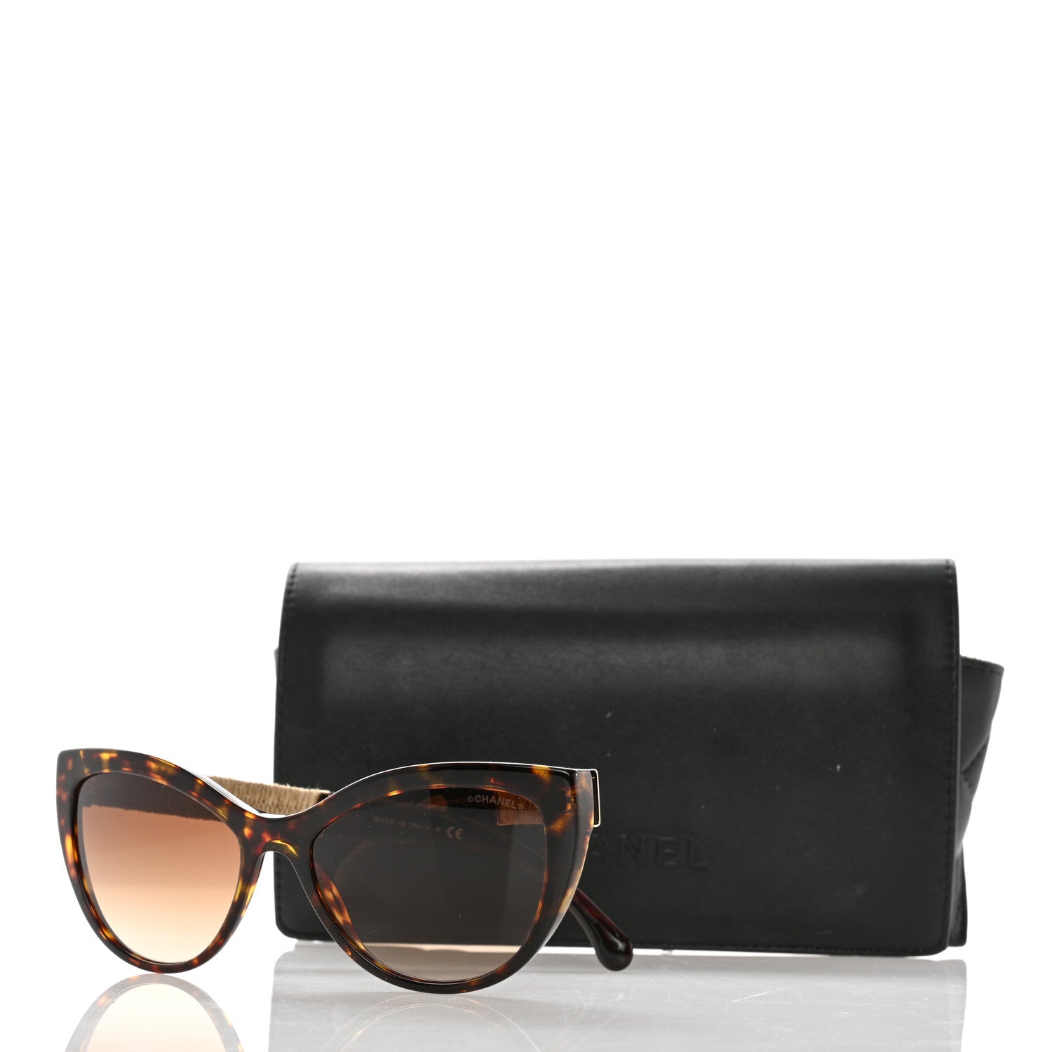 Chanel Acetate Rope Cat Eye Sunglasses 5409 Tortoise 9 of 9