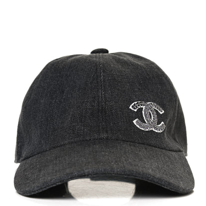 Chanel Cotton Sequin CC Cap Hat Black 2 of 8