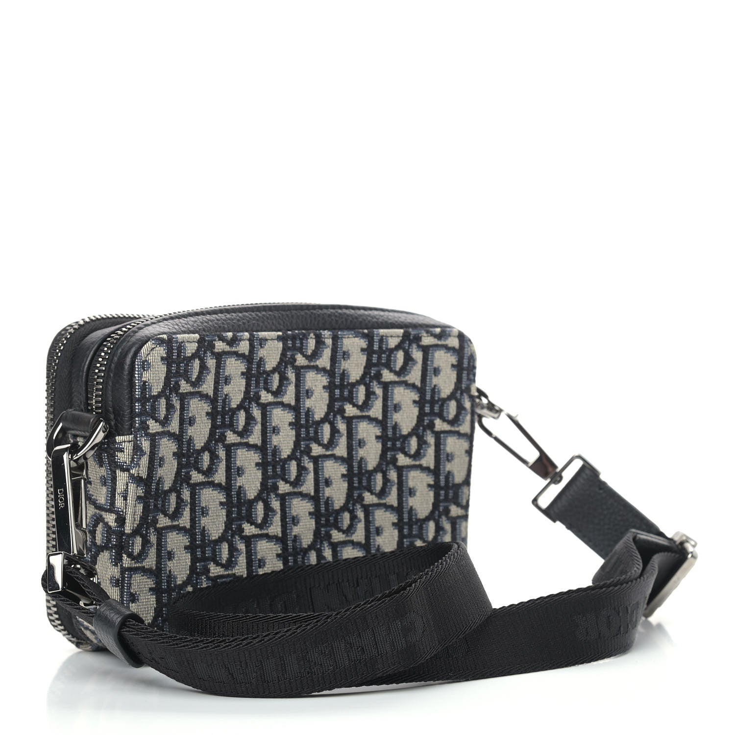 Christian Dior Oblique Pouch Navy Blue 3 of 10