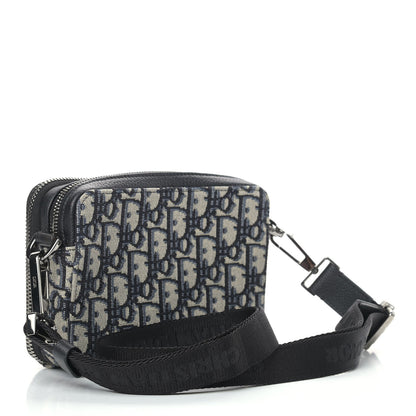 Christian Dior Oblique Pouch Navy Blue 3 of 10