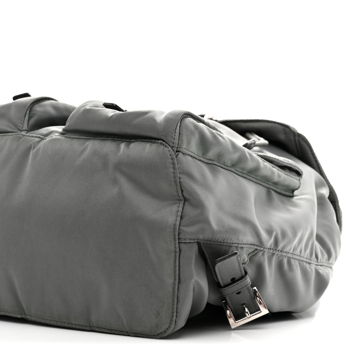 Tessuto Nylon Saffiano Medium Backpack Anthracite