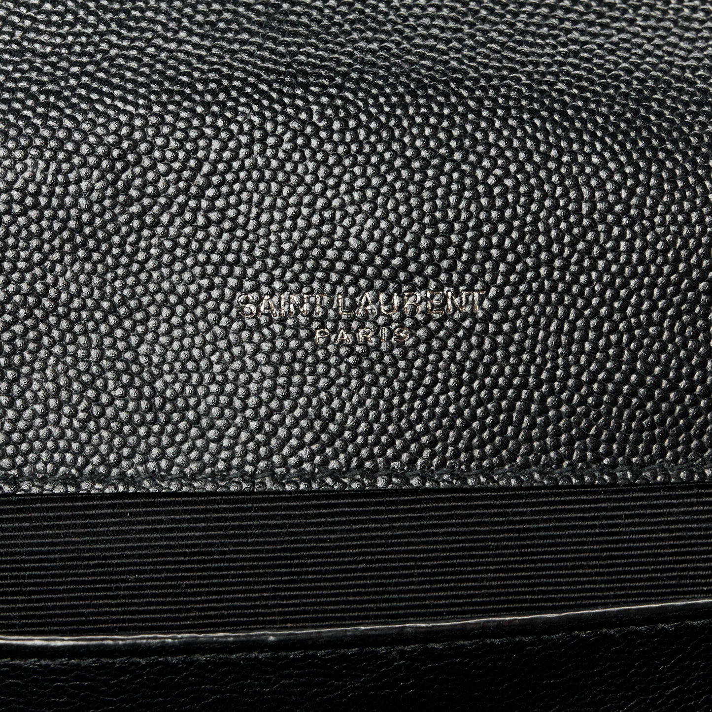 Grain De Poudre Textured Mixed Matelasse Triquilt Medium Monogram Monochrome Satchel Black