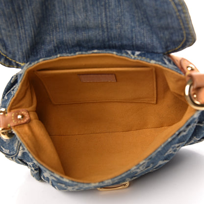 Louis Vuitton Monogram Denim Mini Pleaty Blue 6 of 14