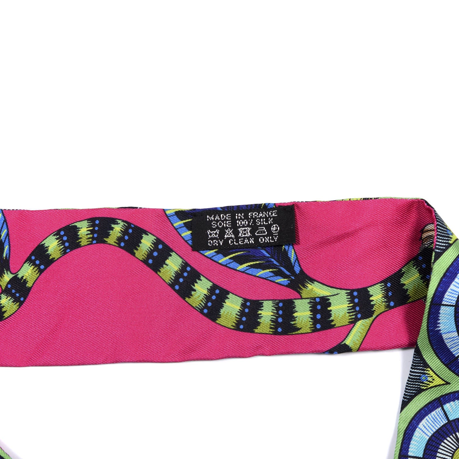 Hermes Silk The Savana Dance Twilly Rose Indien Indigo Vert 2 of 3