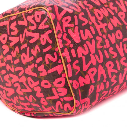 Louis Vuitton Monogram Graffiti Speedy 30 Fuchsia 6 of 8