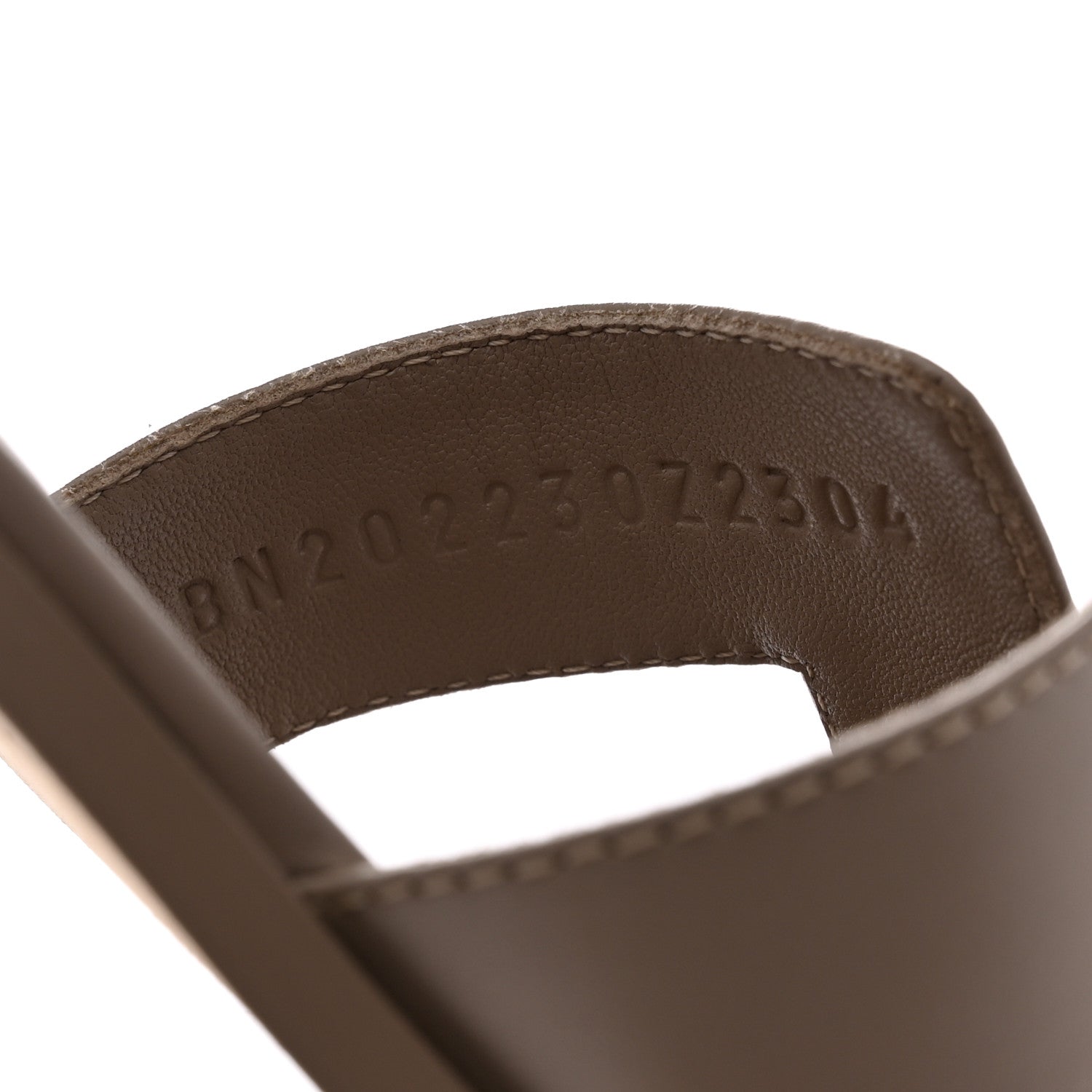 Hermes Box Calfskin Oran Sandals 37 Beige Mastic 9 of 11