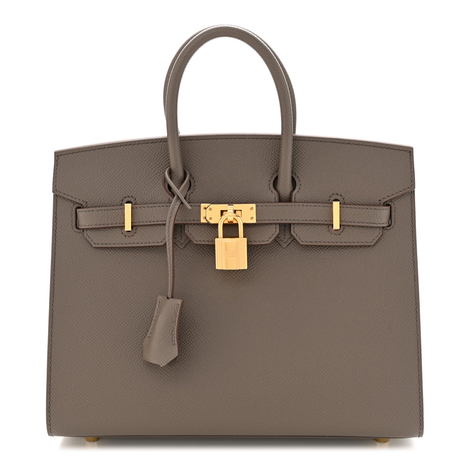 Hermes Epsom Birkin Sellier 25 Etain 1 of 11