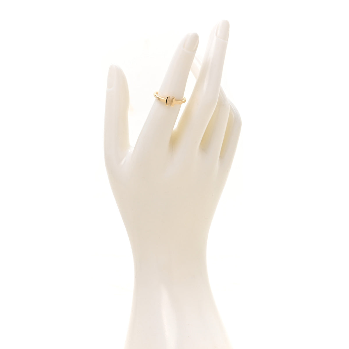 Tiffany 18K Yellow Gold T Wire Ring 51 5.75 2 of 5