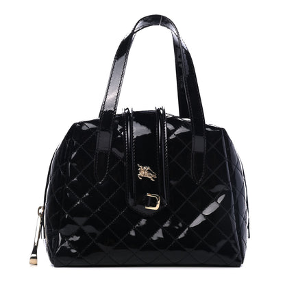 Burberry Patent Quilted Top Handle Bag Black 1 of 4