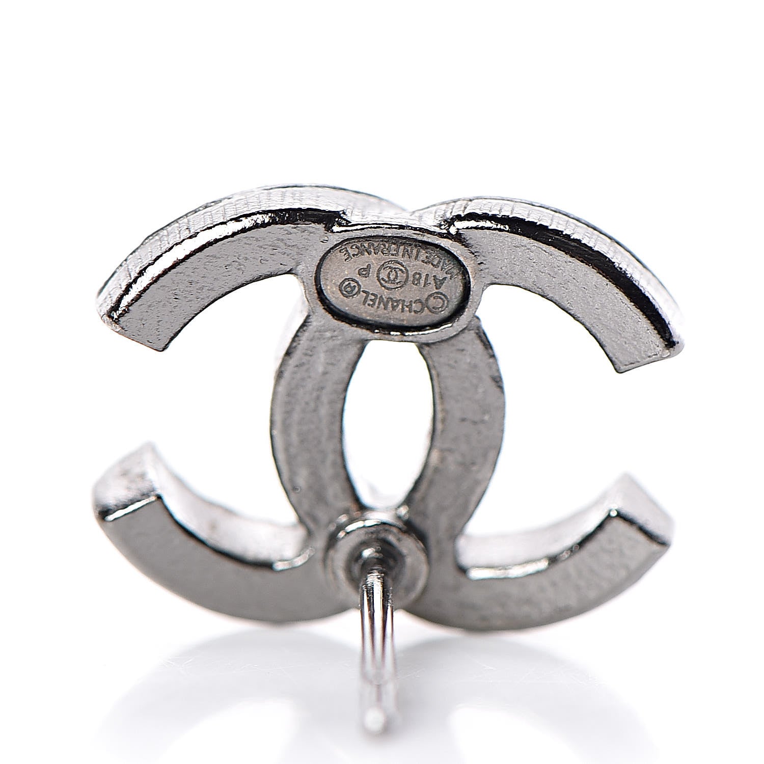 Chanel Ruthenium Crystal CC Earrings 4 of 6