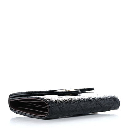 Chanel Caviar Quilted Compact Flap Wallet Black 4 of 8